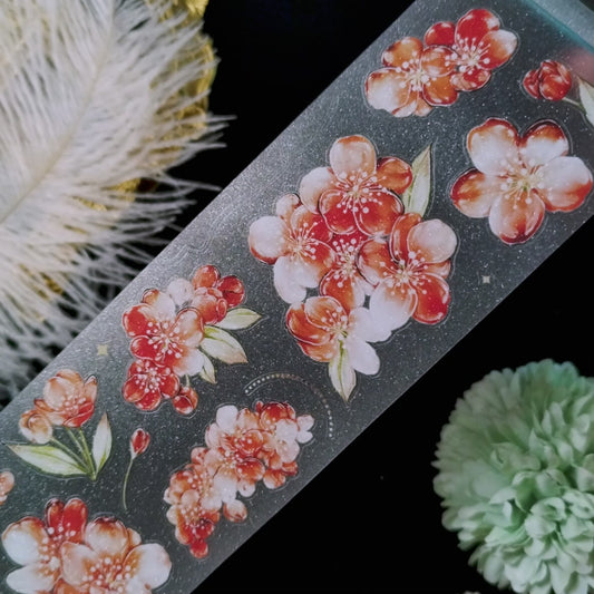 "Begonia" Pre-cut Floral Matte Tape (F627)