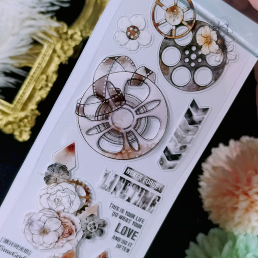 "Movie Time Machine" Pre-cut Floral PET Tape (F623)