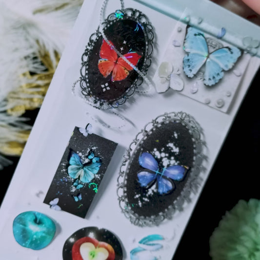 "Dark Butterfly" PET Tape with Shell Gold Foil (V560)