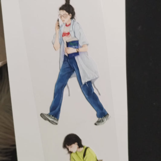 "Take a walk"  Daily Life Character PET Tape (C566)