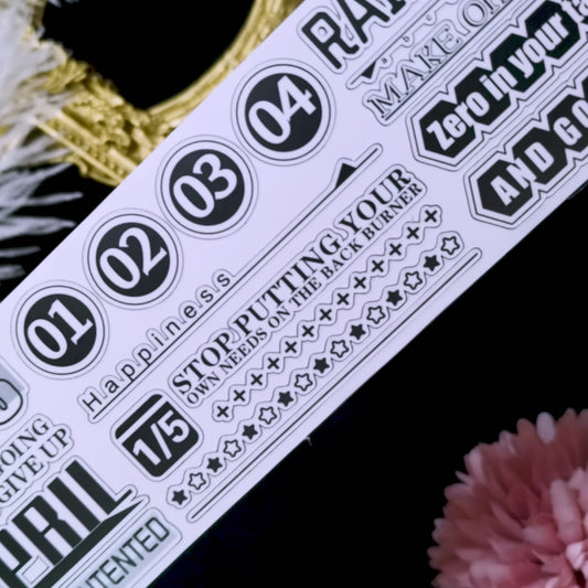 Pre-cut "Magazine" text Washi tape (W539)