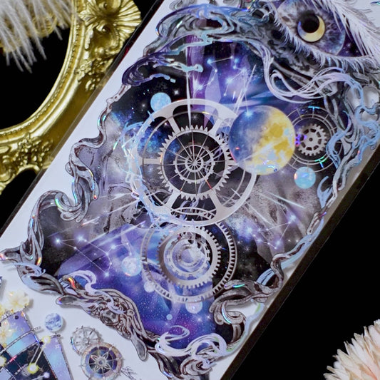 "Clock of Eternal Night" PET Tape with Shell Gold Foil (V580)